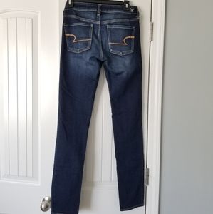 Women's American Eagle Skinny Dark Wash Jeans - Size 4L - 4 Long